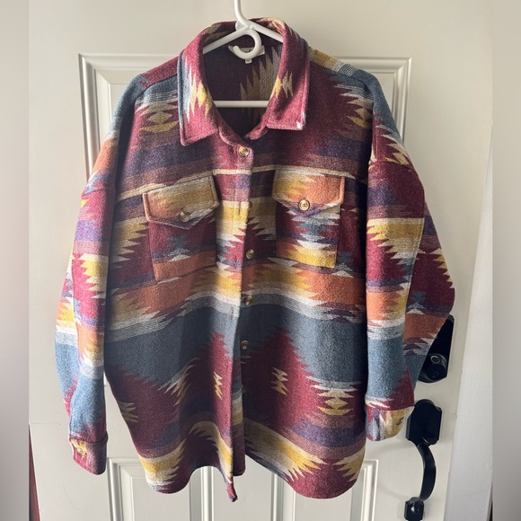 Haptics Tops - Multicolor Button Down Shirt